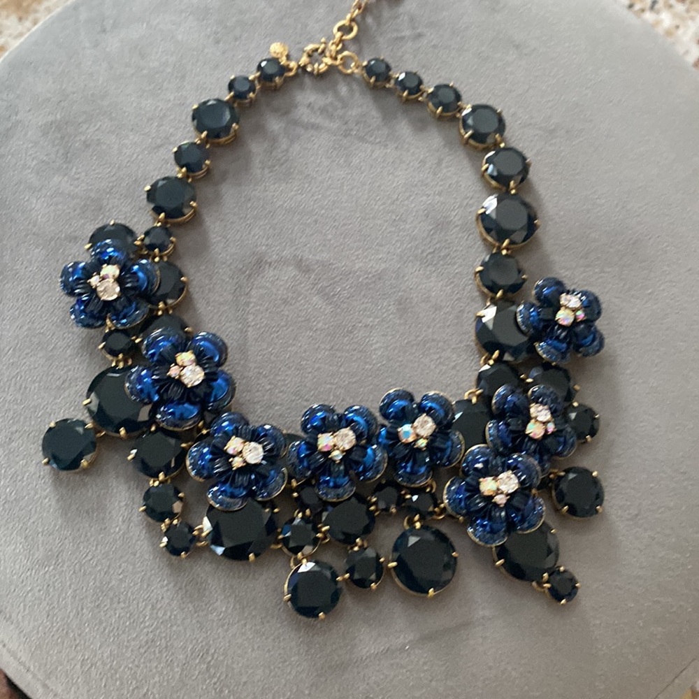 J. Crew Navy Bib Necklace